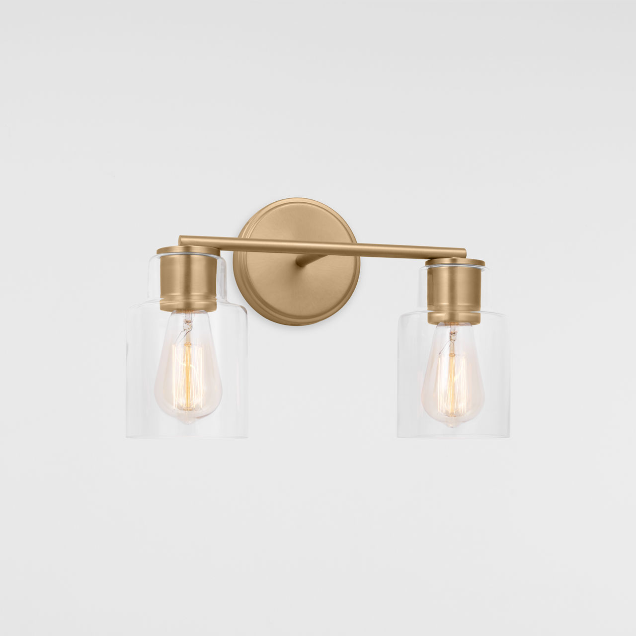 Sayward 2-Light Bath Sconce in Satin Brass Bulb(s) Not Included