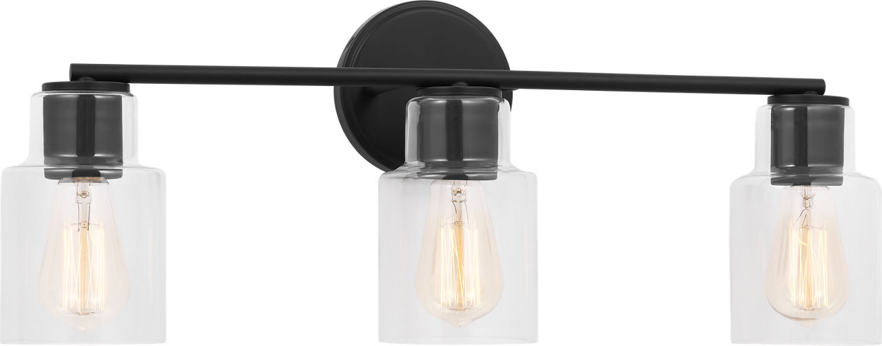 Sayward 3-Light Bath Sconce in Midnight Black Bulb(s) Not Included