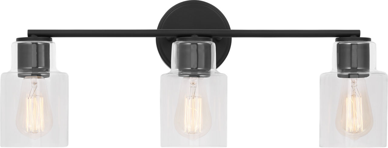 Sayward 3-Light Bath Sconce in Midnight Black Bulb(s) Included