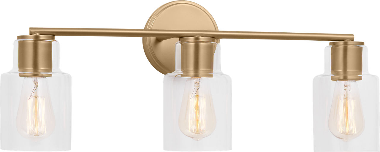 Sayward 3-Light Bath Sconce in Satin Brass Bulb(s) Not Included
