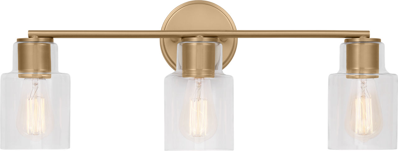 Sayward 3-Light Bath Sconce in Satin Brass Bulb(s) Not Included