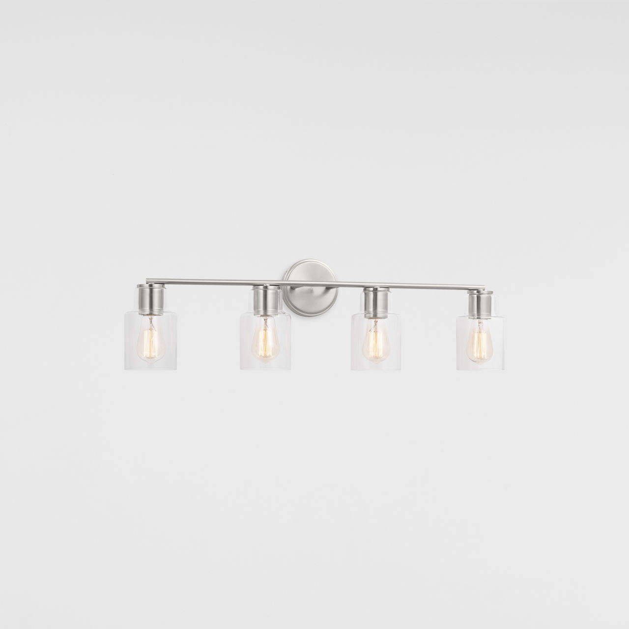 Sayward 4-Light Bath Sconce in Brushed Steel Bulb(s) Not Included