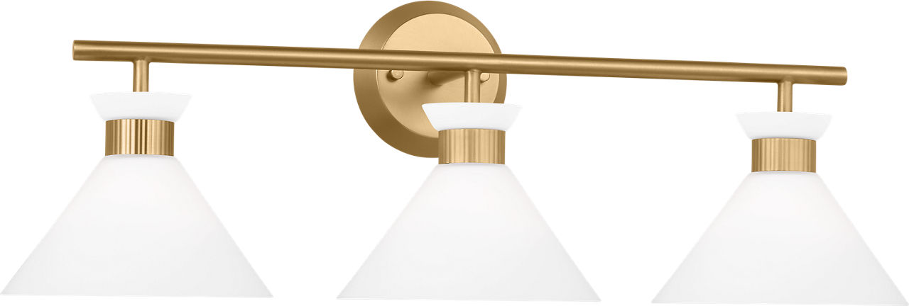 Belcarra 3 - Light Vanity Satin Brass