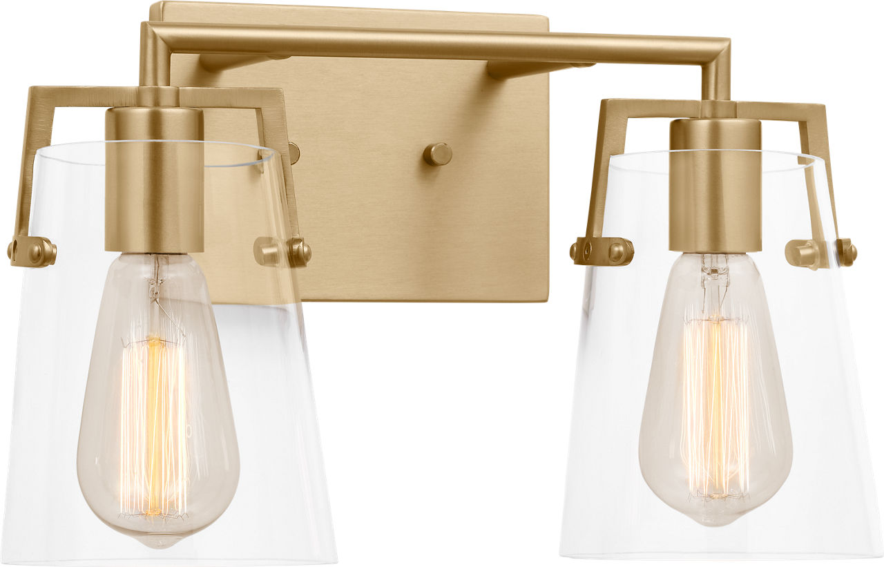 Crofton 2 - Light Vanity Satin Brass