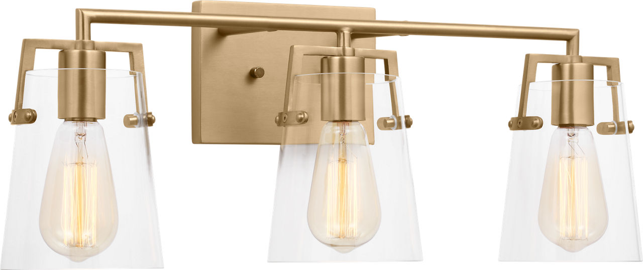 Crofton 3 - Light Vanity Satin Brass