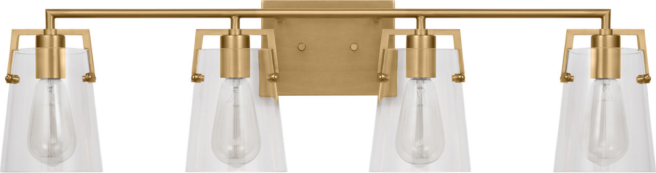 Crofton 4 - Light Vanity Satin Brass