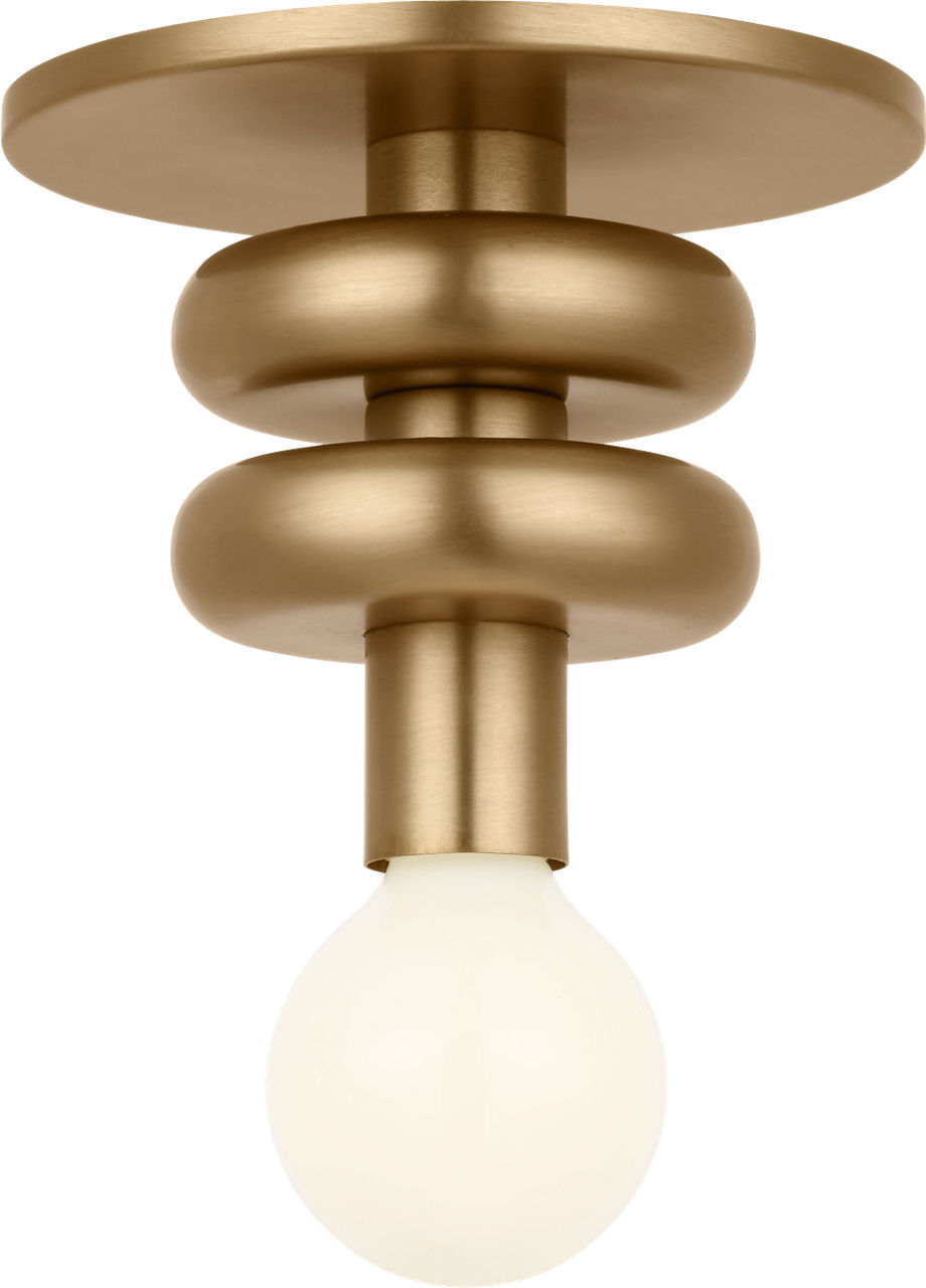 Malcolm 4" Solitaire in Satin Brass