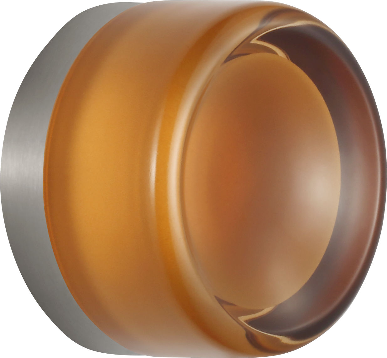 Tatum 5 Sconce in Brushed Nickel with Amber Glass 2700K