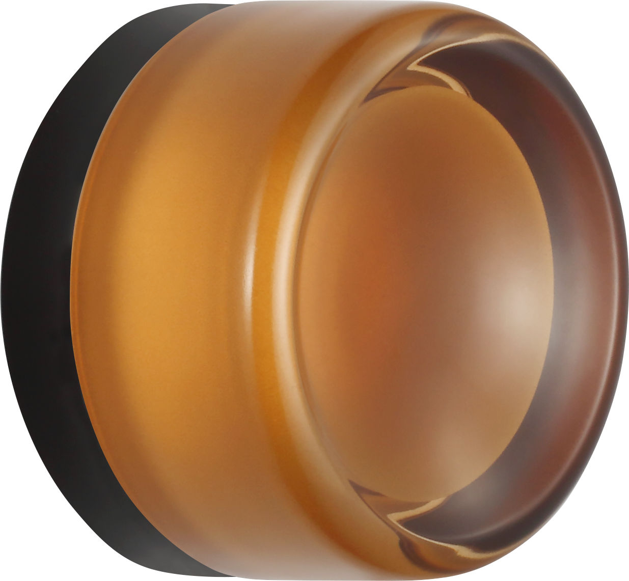 Tatum 5 Sconce in Midnight Black with Amber Glass 3000K