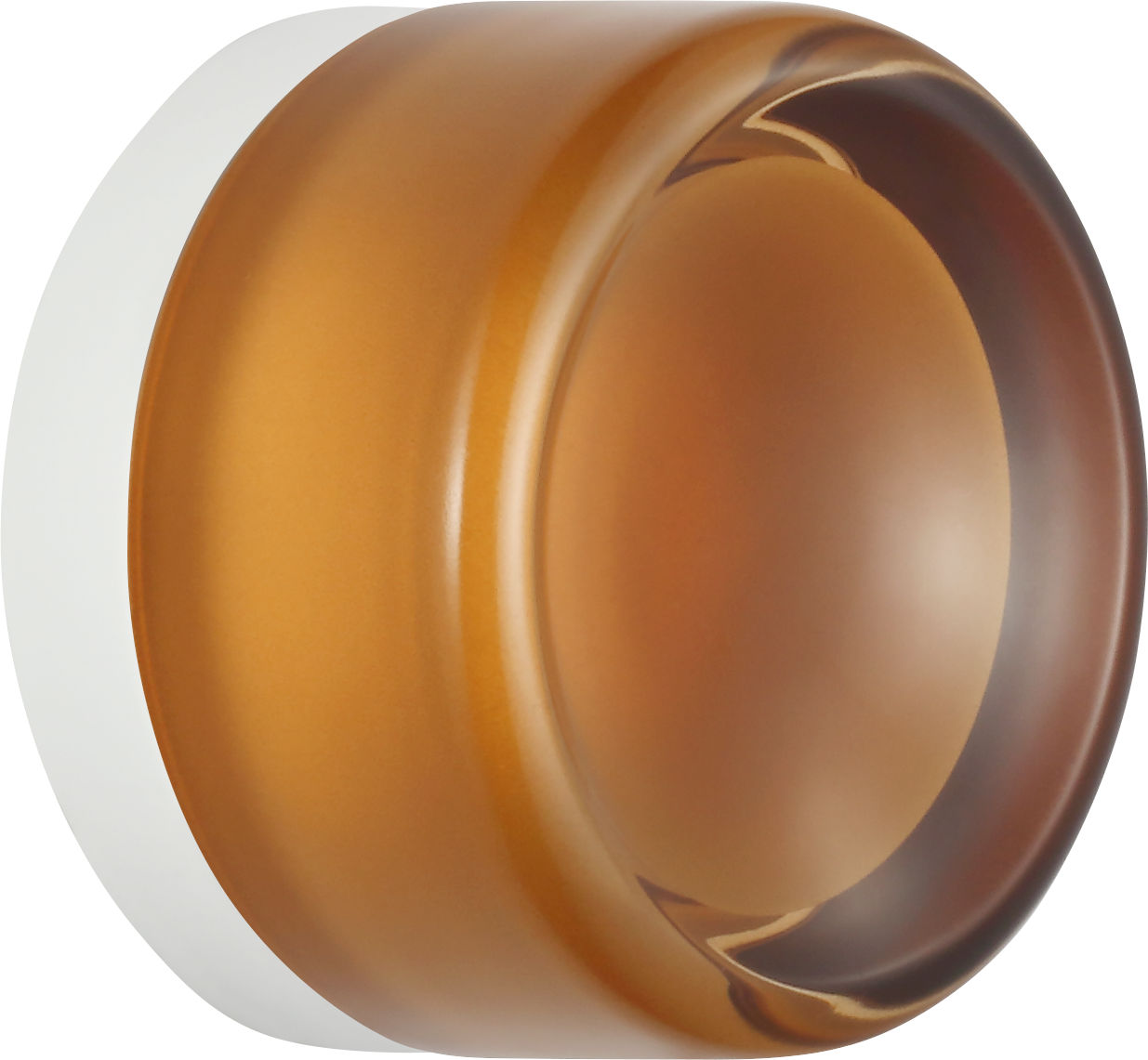 Tatum 5 Sconce in Matte White with Amber Glass 2700K