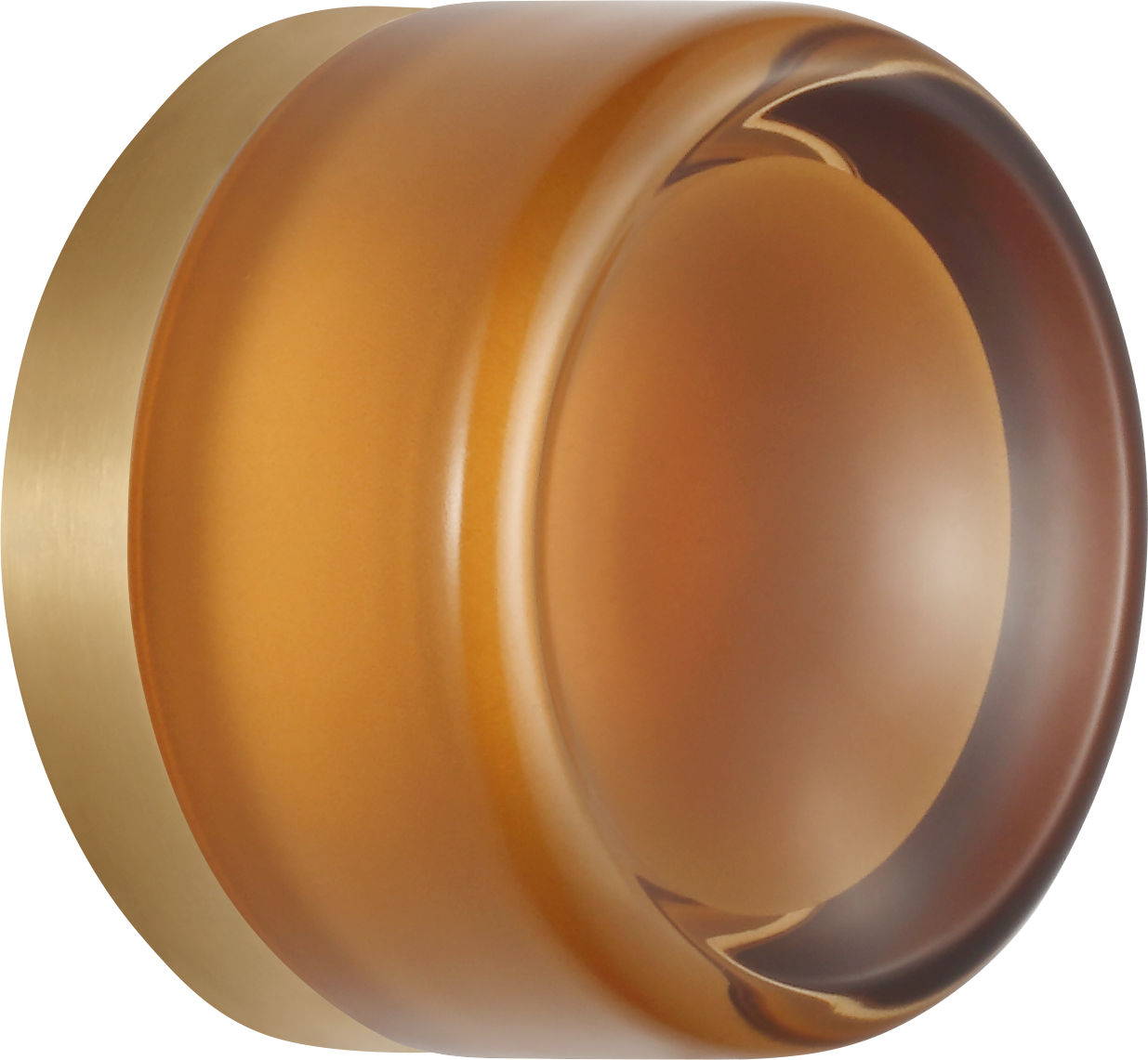 Tatum 5 Sconce in Satin Brass with Amber Glass 3000K