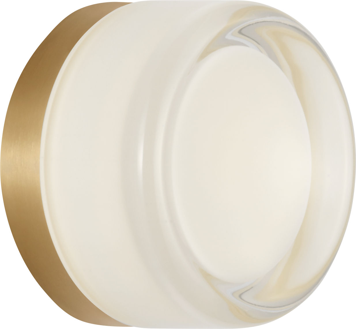 Tatum 5 Sconce in Satin Brass with Milk Glass 3000K
