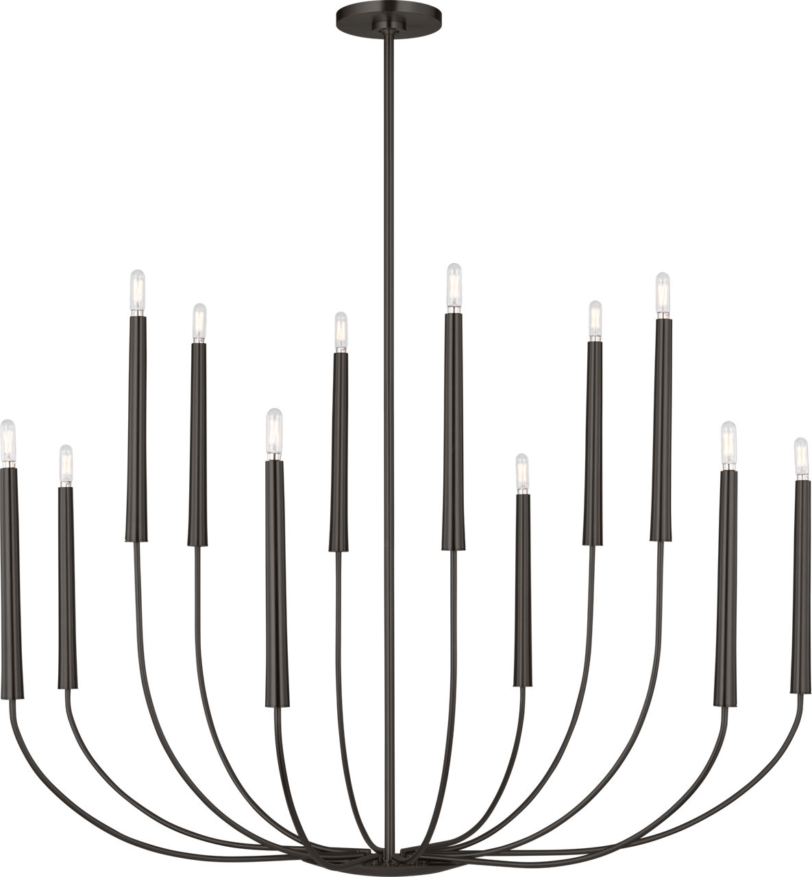 Lois 48 Chandelier in Aged Iron