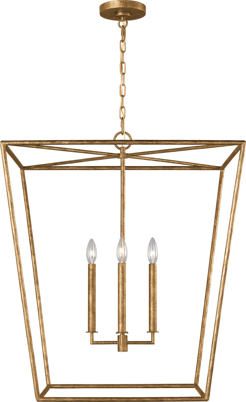 Viota Large Lantern Casted Gild