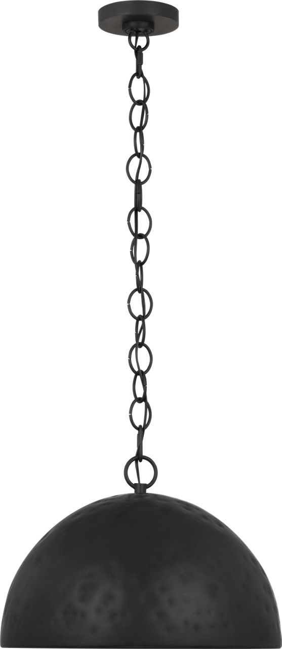 Whare Large Pendant in Aged Iron