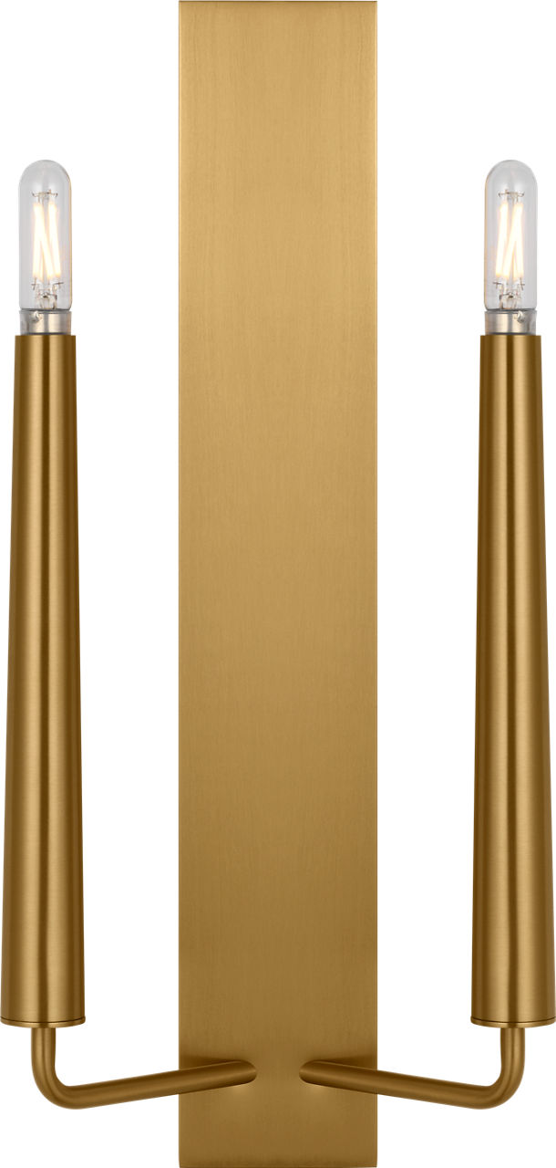 Lois 18 Double Sconce in Burnished Brass