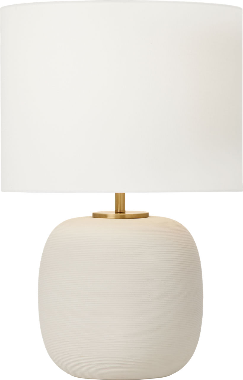 Fanny Wide Table Lamp Matte Concrete Bulbs Included