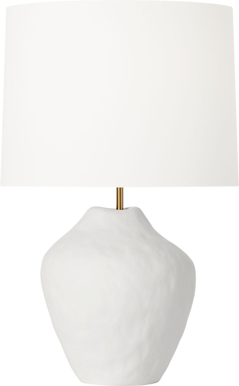Cadley Medium Table Lamp Matte White Ceramic Bulbs Included