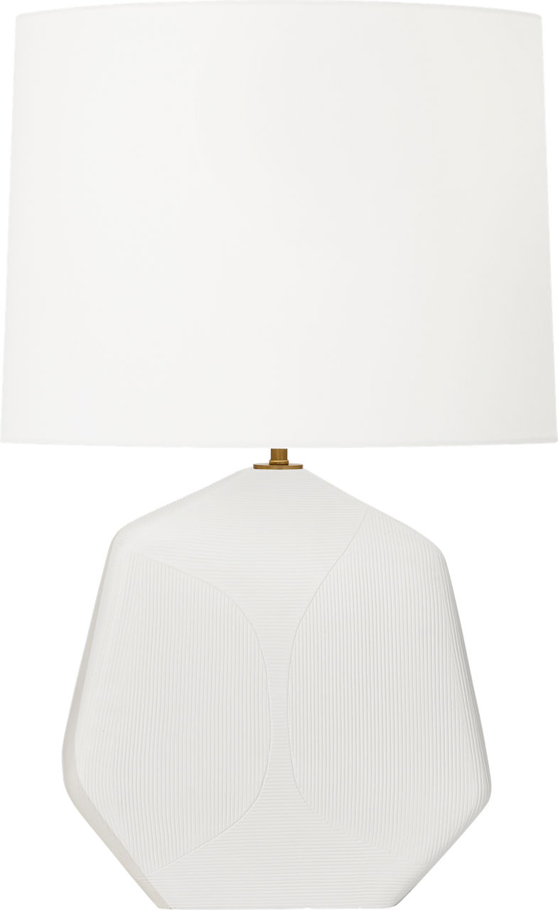 Tallulah Medium Table Lamp Matte White Ceramic Bulbs Included