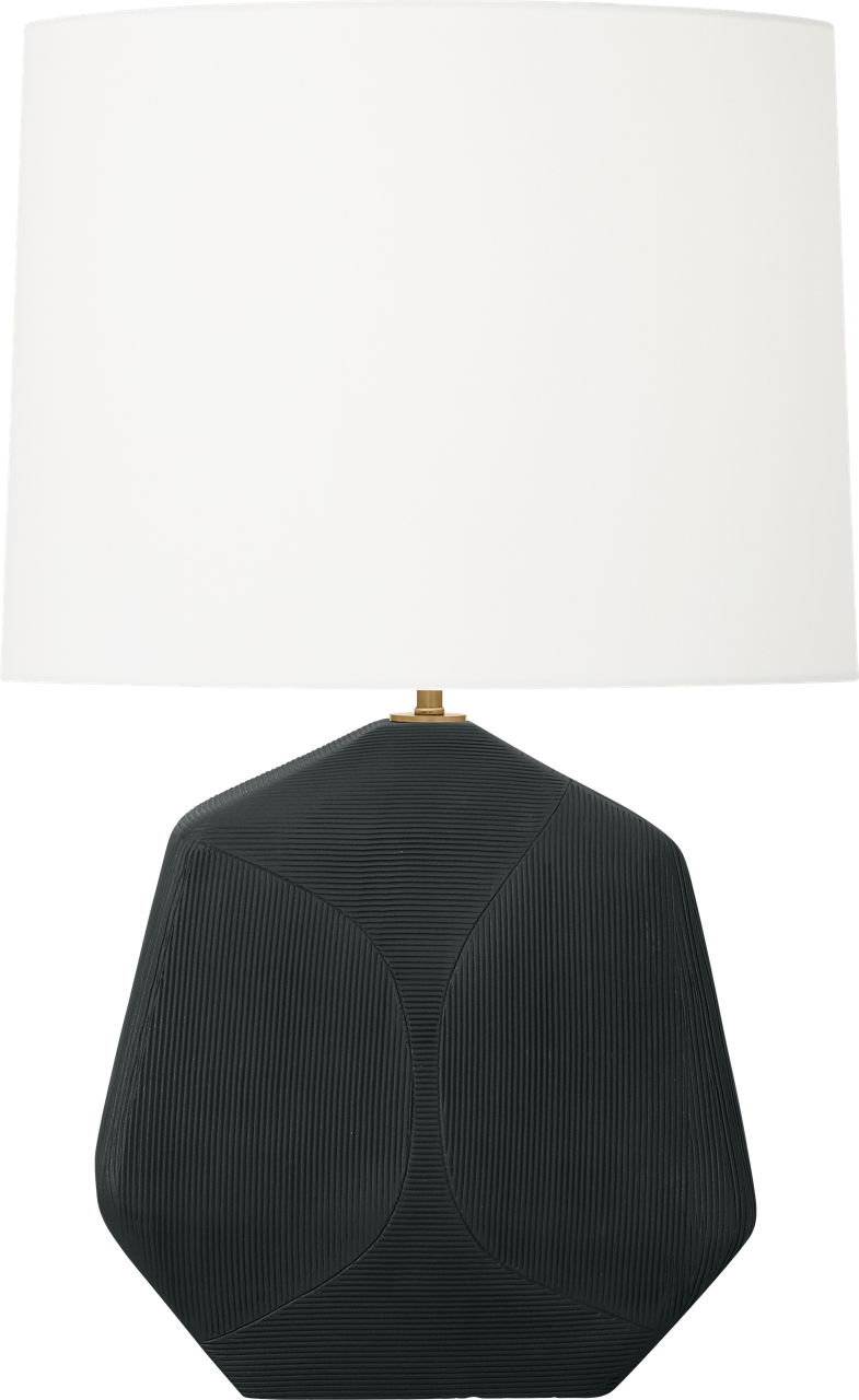Tallulah Medium Table Lamp Rough Black Ceramic Bulbs Inc