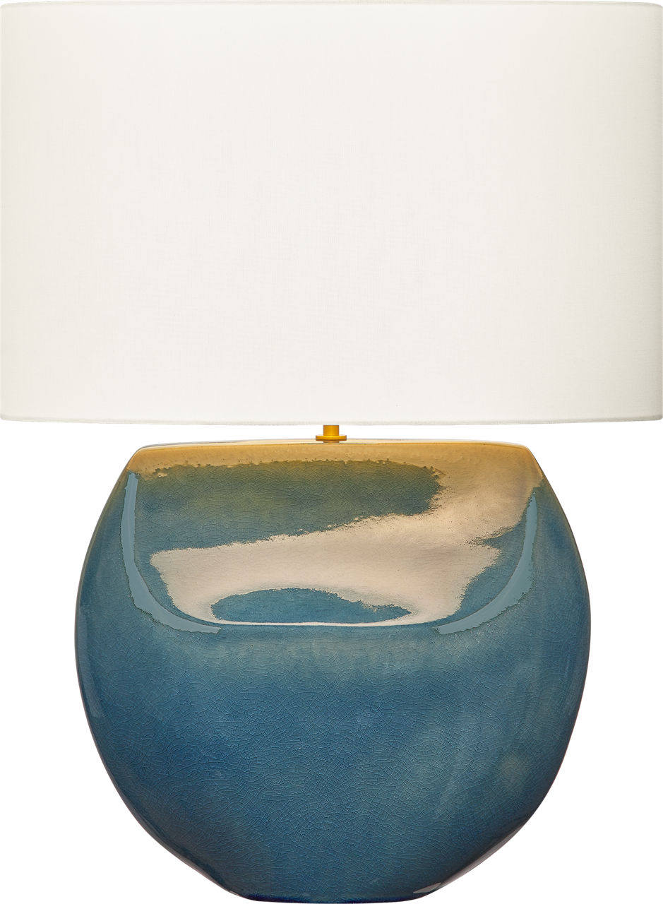 Pente 27 Table Lamp in Deep Ocean Crackle