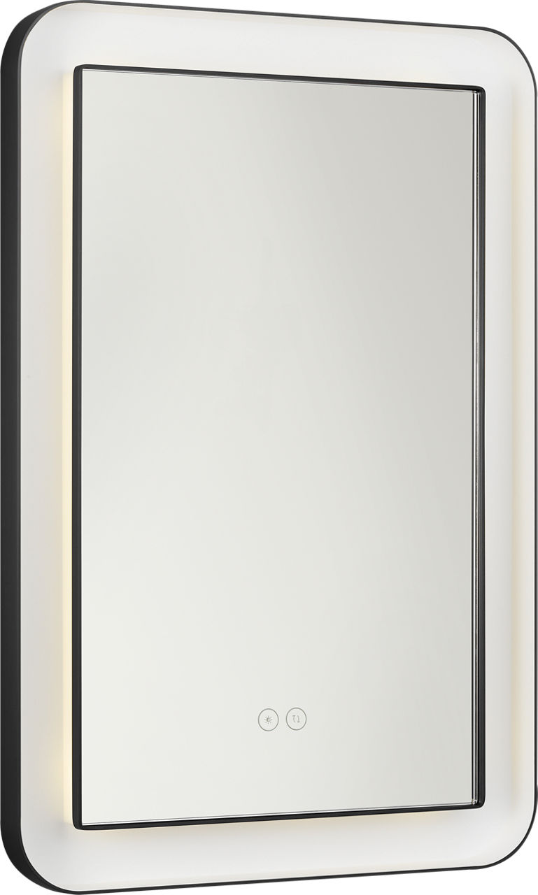 Chopin 18 x 27 Rectangle Illuminated Mirror in Midnight Black
