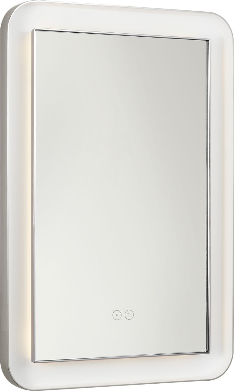 Chopin 18 x 27 Rectangular Illuminated Mirror in Polished Nickel