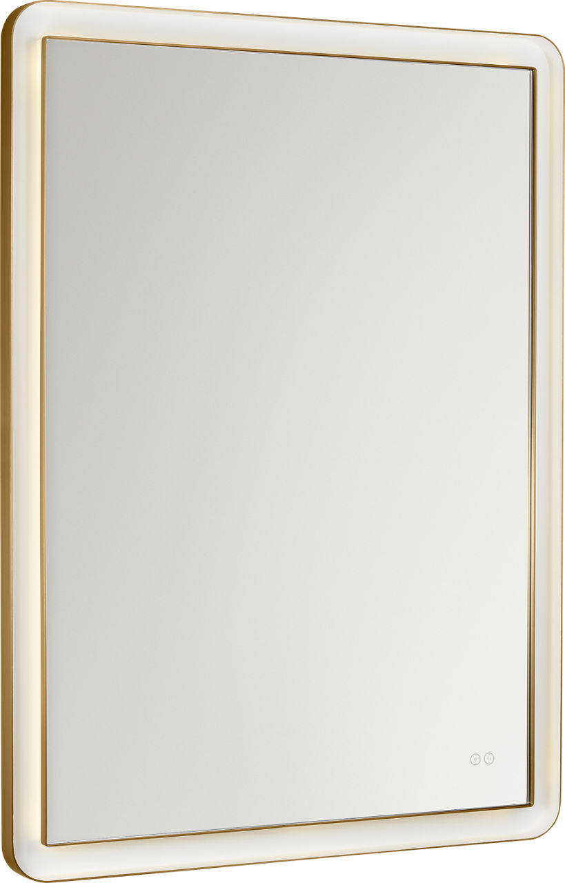 Chopin 36 x 48 Rectangular Illuminated Mirror in Burnished Brass