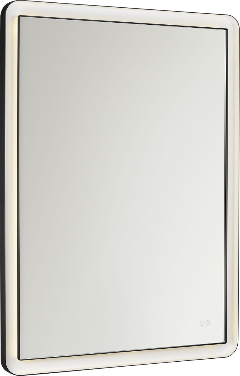 Chopin 36 x 48 Rectangular Illuminated Mirror in Midnight Black