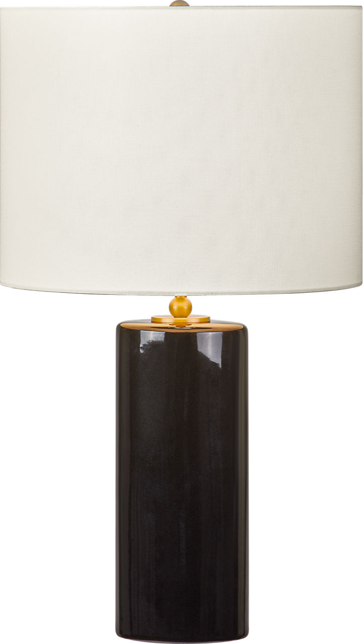 Lauren 26 Table Lamp in Black Ceramic