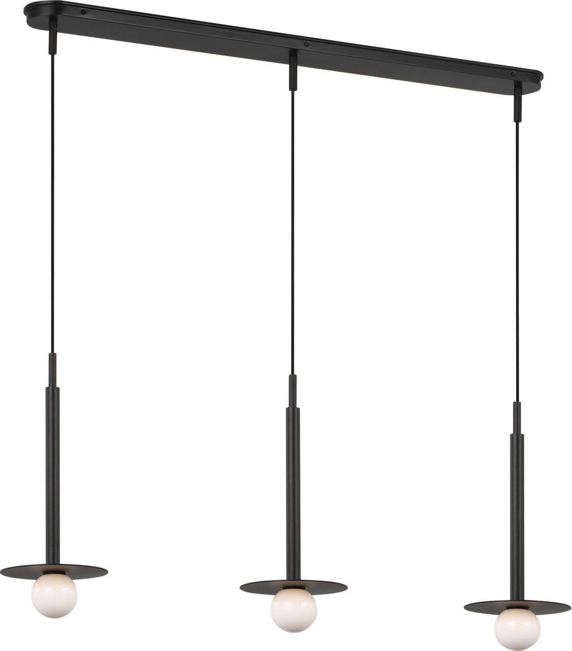Nodes Small Linear Pendant Midnight Black