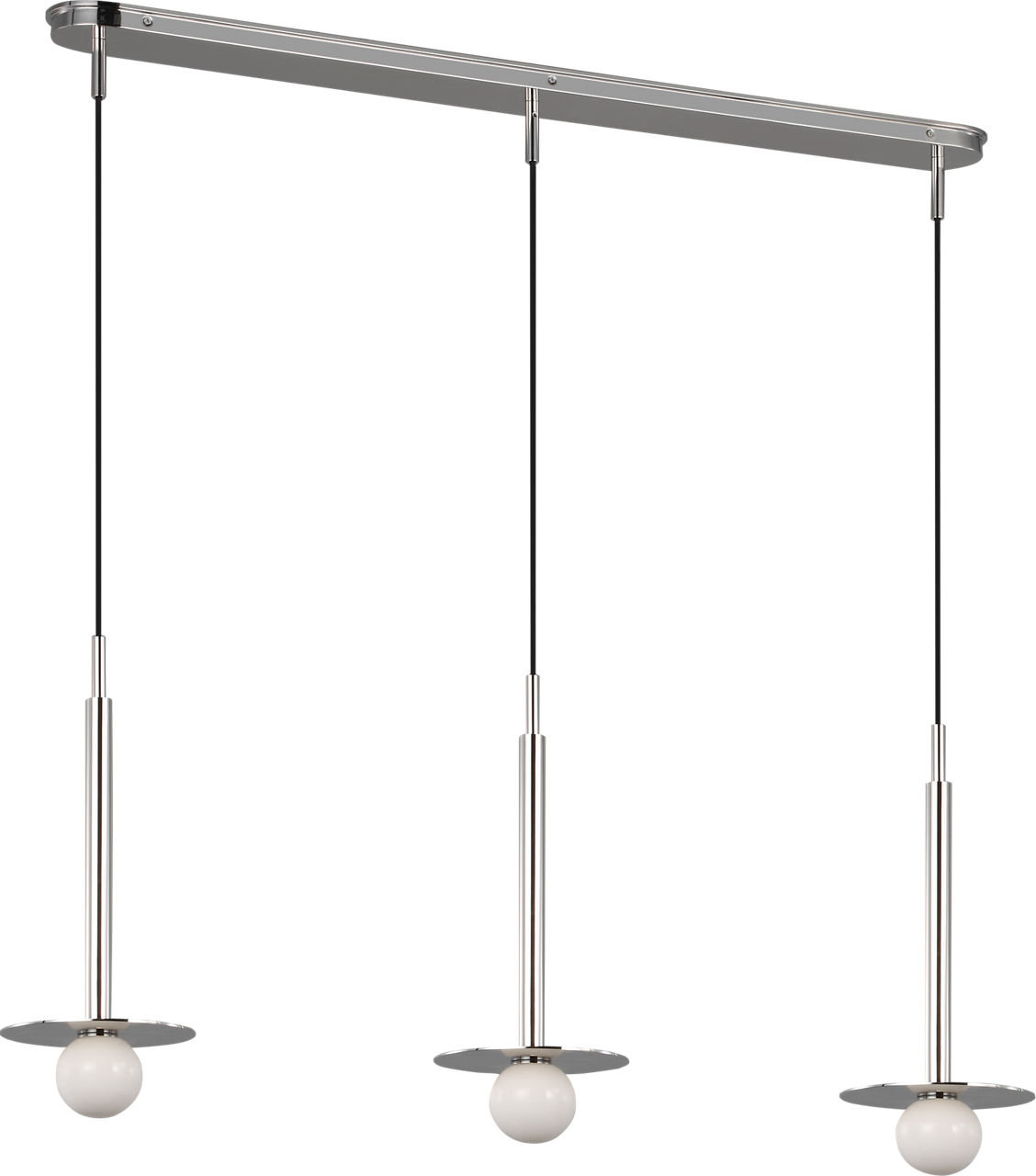 Nodes Small Linear Pendant Polished Nickel