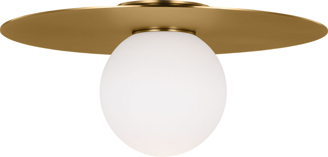 Nodes Extra Large Flush Mount Burnished Brass