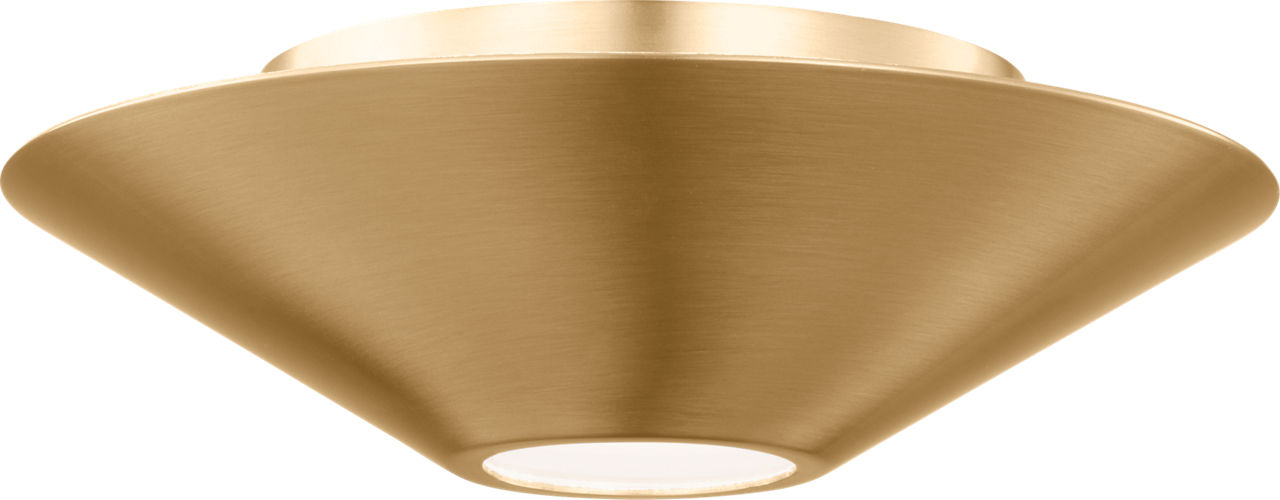 Echo Small Flush Mount and Sconce Burnished Brass Bulbs Inc