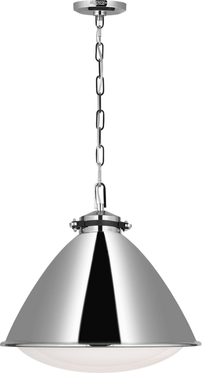 Hayward Large Pendant Polished Nickel