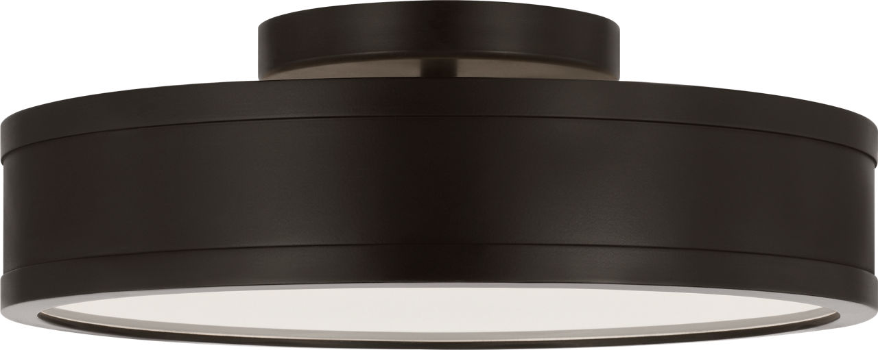 Dupont 12 Round Semi Flush in Aged Iron