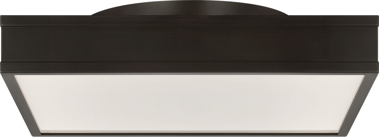 Dupont 16 Square Semi Flush in Aged Iron