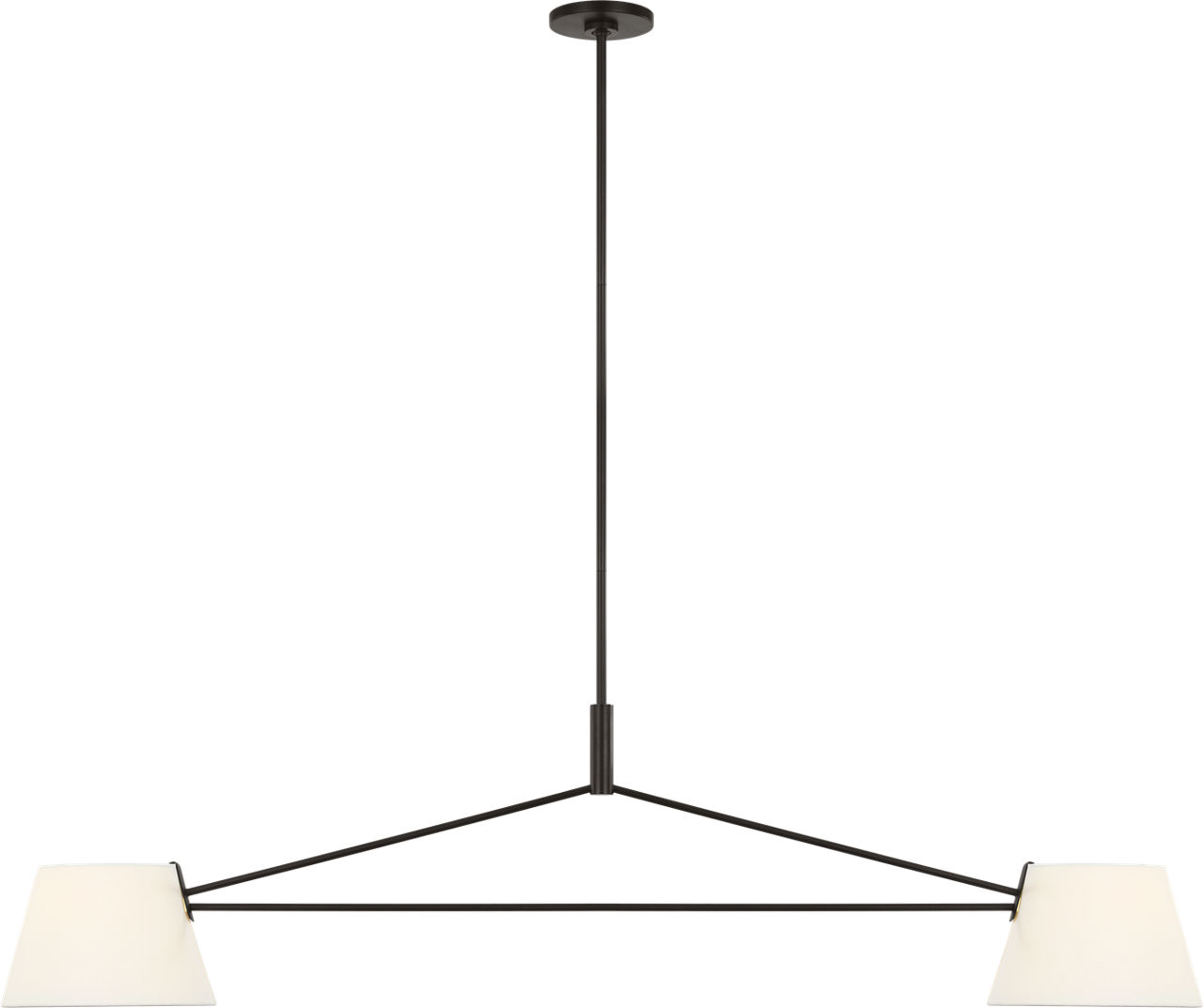 Hale 56" Linear Chandelier in Aged Iron