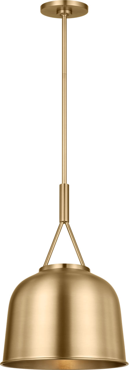 Liora 12" Pendant in Estate Brass with Estate Brass Shade