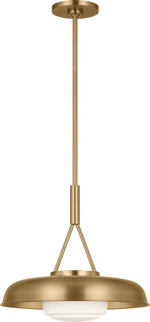 Liora 15" Pendant in Estate Brass with Estate Brass Shade