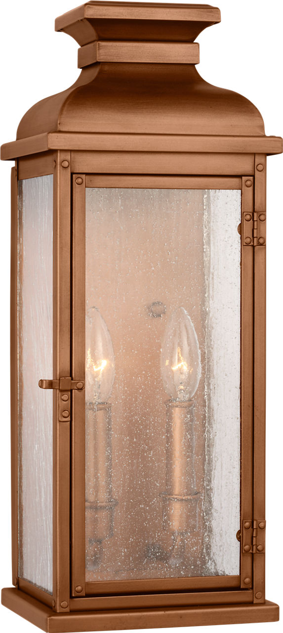 Pediment Medium Wall Lantern Natural Copper