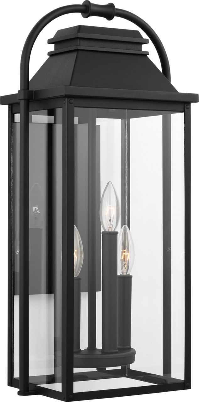Wellsworth Medium Lantern Textured Black