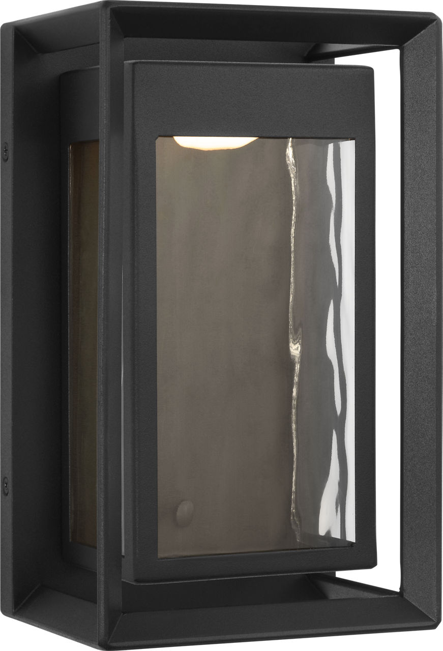 Urbandale Small LED Lantern in Textured Black Bulbs IIncluded