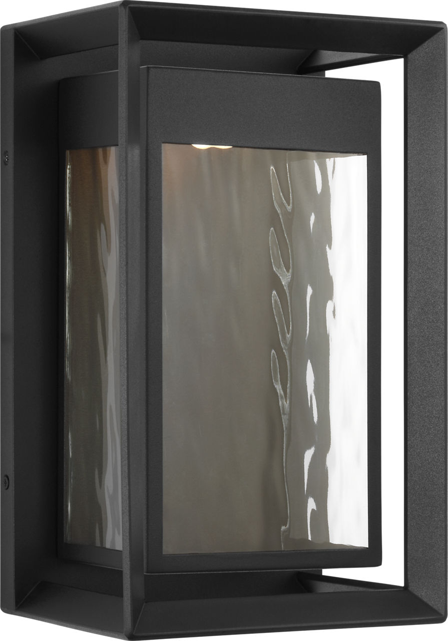 Urbandale Medium LED Lantern in Textured Black Bulbs IIncluded