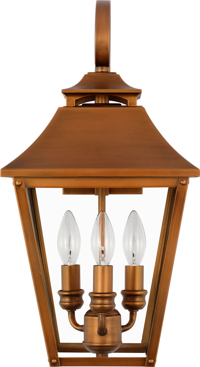 Galena Medium Wall Lantern Natural Copper