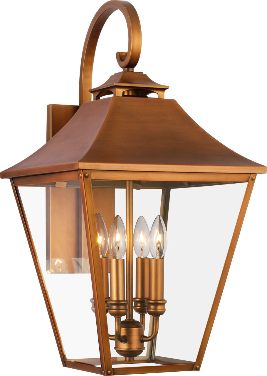 Galena Large Wall Lantern Natural Copper