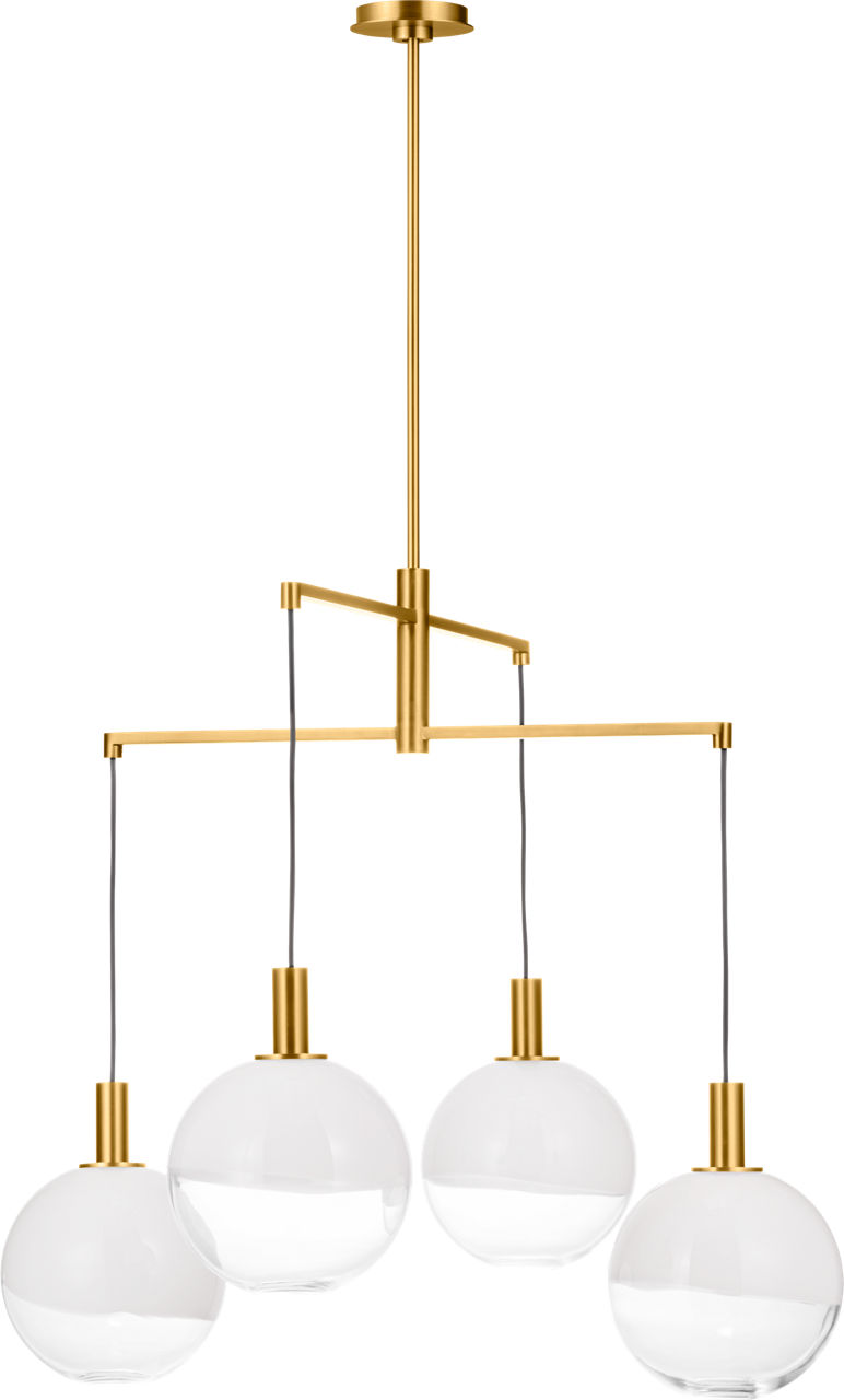 Torian Large Chandelier Burnished Brass