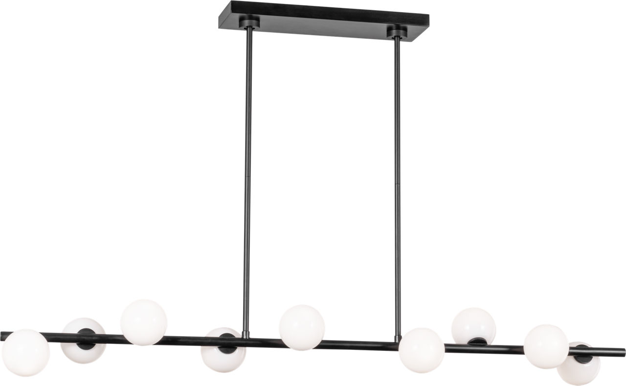 Altair Large Linear Chandelier Aged Iron