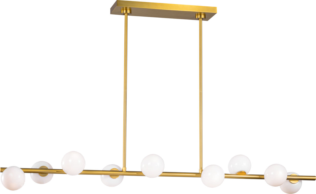 Altair Large Linear Chandelier Burnished Brass