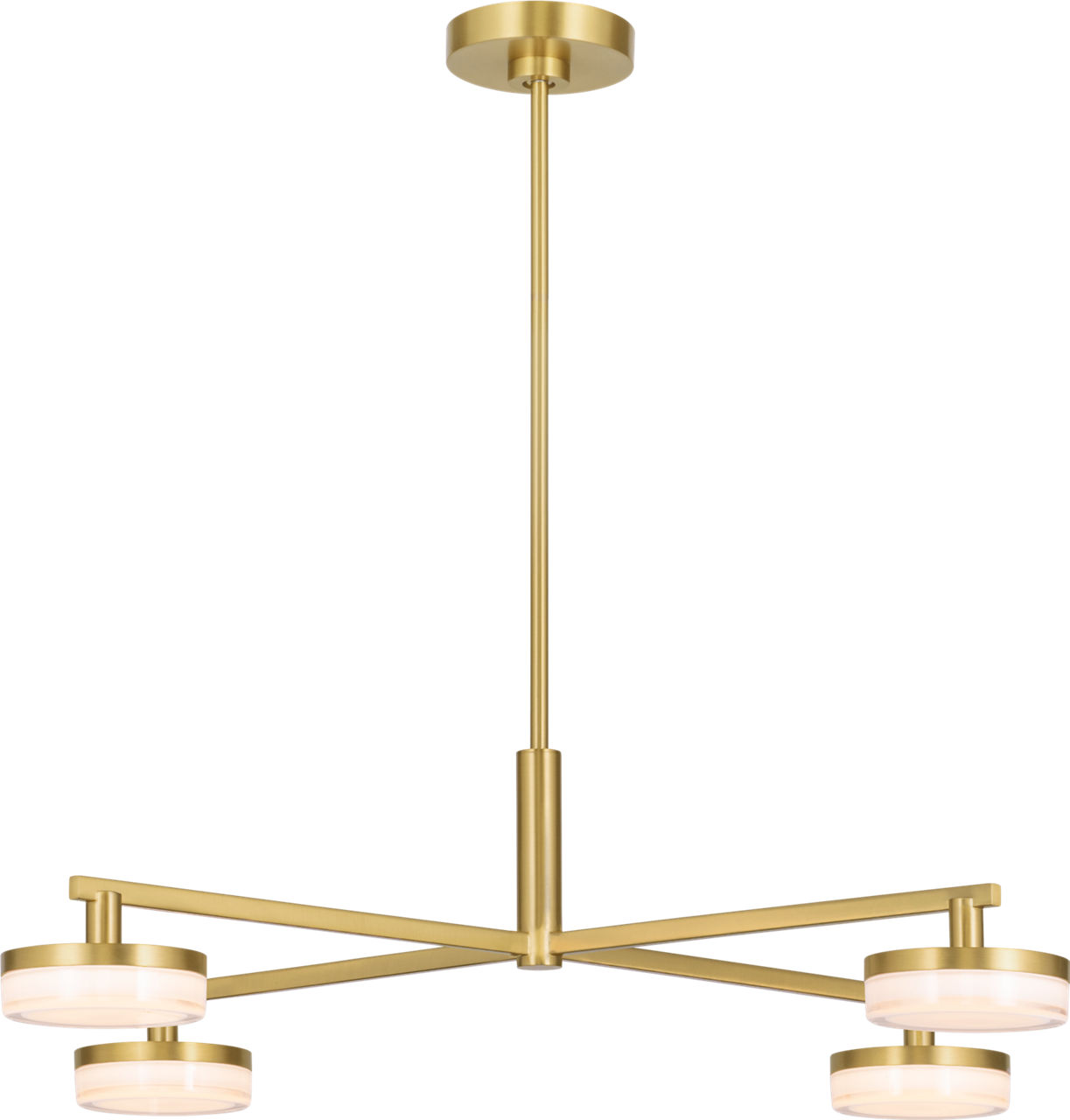 Khan Large Chandelier Burnished Brass Bulbs Inc